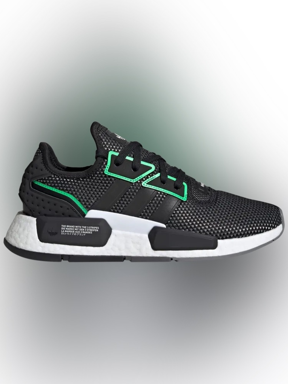 adidas Black and Green Athletic Shoe
